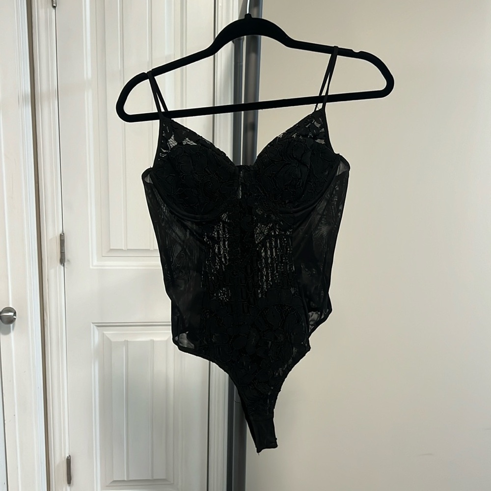 NWT- Lulus Black Corset Body Suit